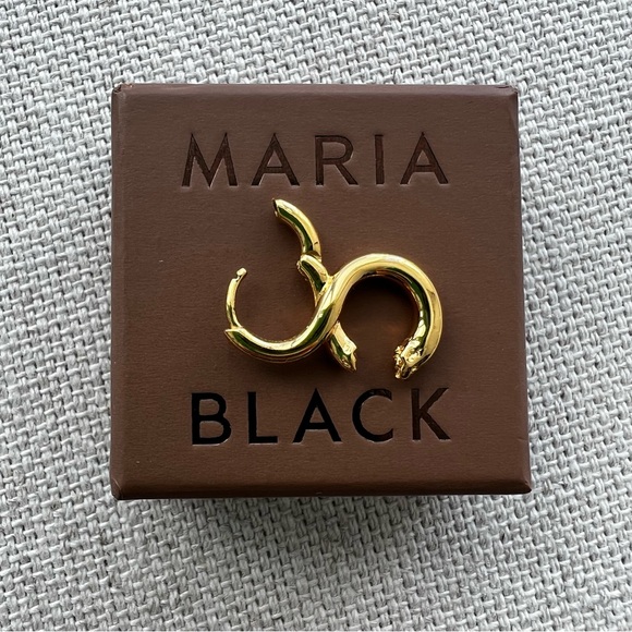 MARIA BLACK Gold Tula Broken Infinity Hoop Earring - Picture 15 of 16